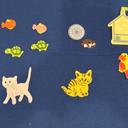 Pet Shop animals felt set - new - play and classroom 
