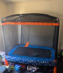 Children's large trampoline and swing