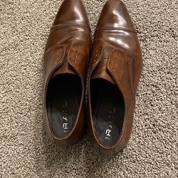 Mens Brown Leather Dress Shoes Size 41