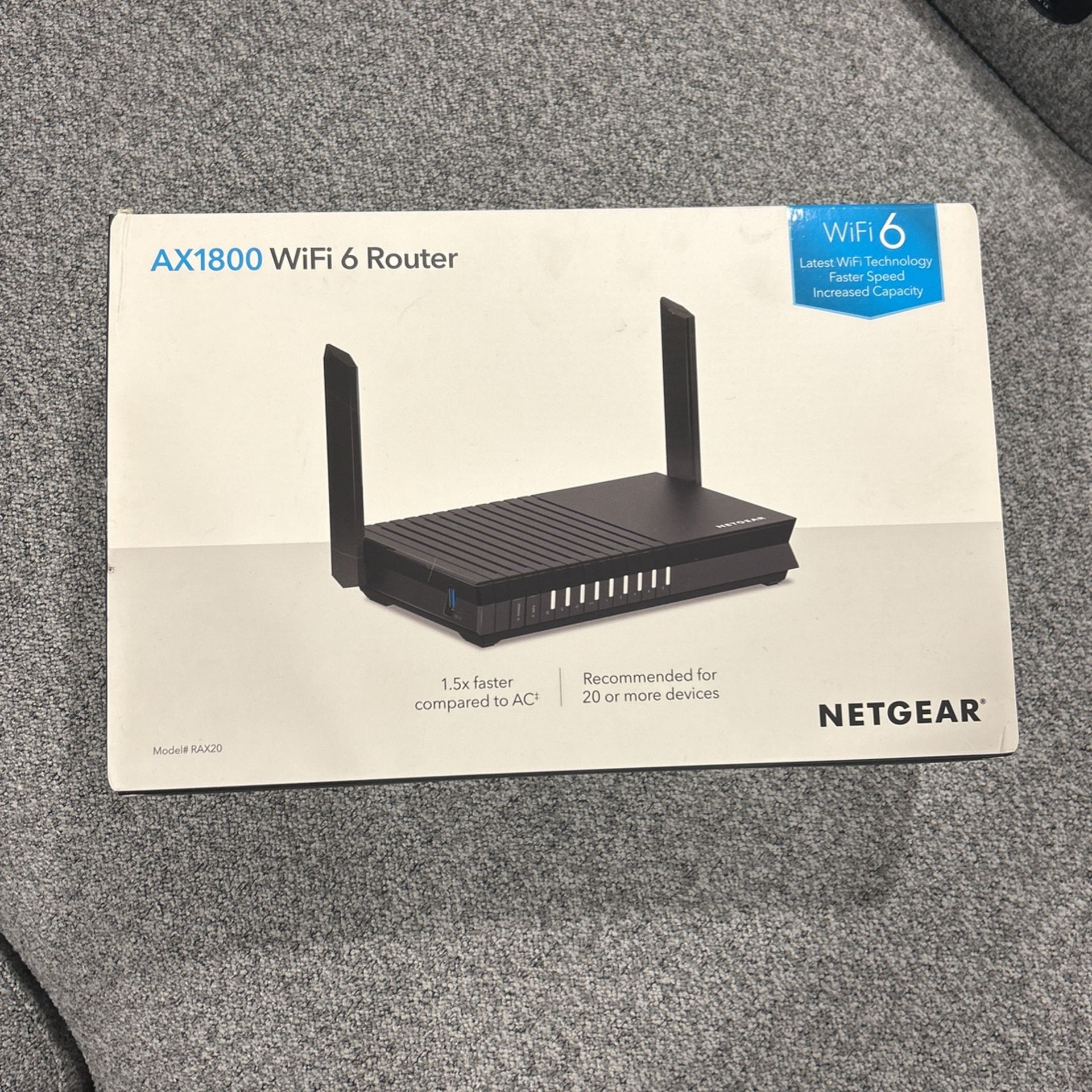 AX1800 NETGEAR WiFi 6 Router