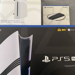 Playstation Five Pro With Disk Drive And Stand