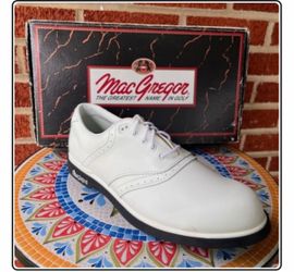 MacGregor White Leather Golf Shoes size 8 1/2 M