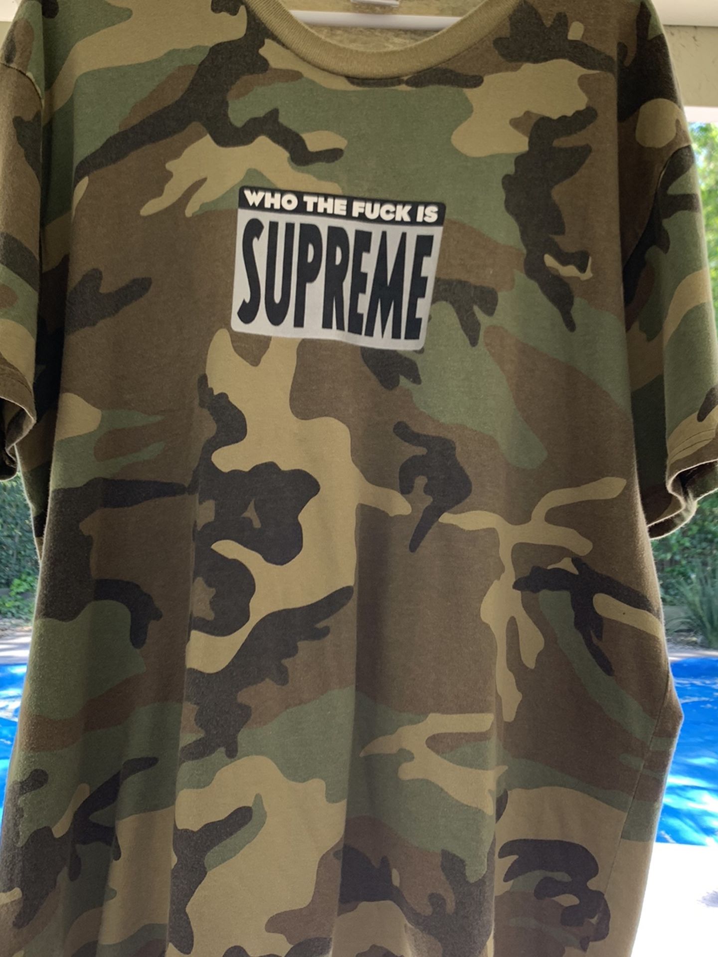 Supreme XL “Who the Fuck Is...” Camo