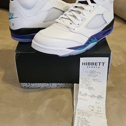 Jordan Retro 5 Grape Farrari Black Toe Cement Fear Gratitude Maniere Dusk OG Red Travis Kobe Bred Grinch Chicago Dunk Playoff 1 3 4 6 7 8 13 11 12 14