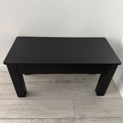 2 Black Wooden Benches