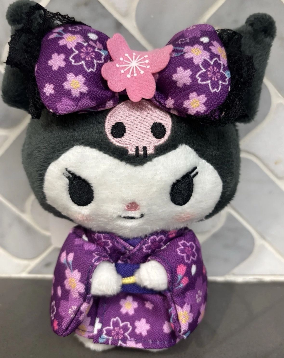 Sanrio KUROMI Plushie Sakura Kimono Sakura Plushie New