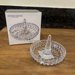 Crystal Glass Ring Jewelry Holder