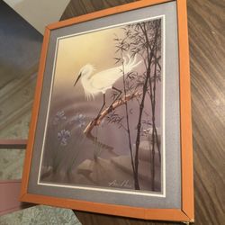 White Crane with Bamboo (Oriental Style)
