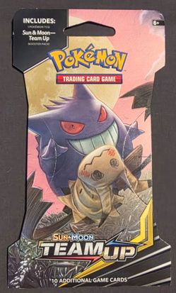 Pokemon Sun & Moon Team Up Booster Pack (Blister) – Gengar & Mimikyu Art