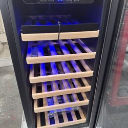 Wine Cooler Product Size: 14.8X33.9X22.4 Inches. Packing Size: 20.2x38x26.6 Inches. Around 33 Bottles, New With Box. (Price For Each)