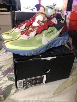 Nike undercover react 87 red blue green size 8 DS