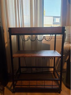 Rustic bar cart