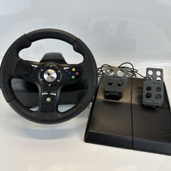 Logitech Drive FX Racing Wheel & Pedals XBOX 360 Model X-3E10 – Tested & Working