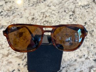Ray-Ban State Side RB4356 954/33 Sunglasses Full Rim Striped Havana/Brown Square