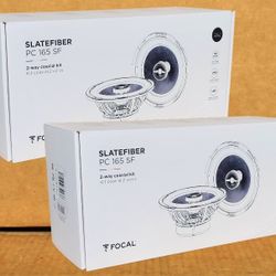 Focal SlateFiber Car Speakers 2 Sets 6 1/2 Inch 2-Way Coaxial Speaker System 320 Watts Package PC 165 SF 🚨 Payment Options Available 🚨 No Credit Nee