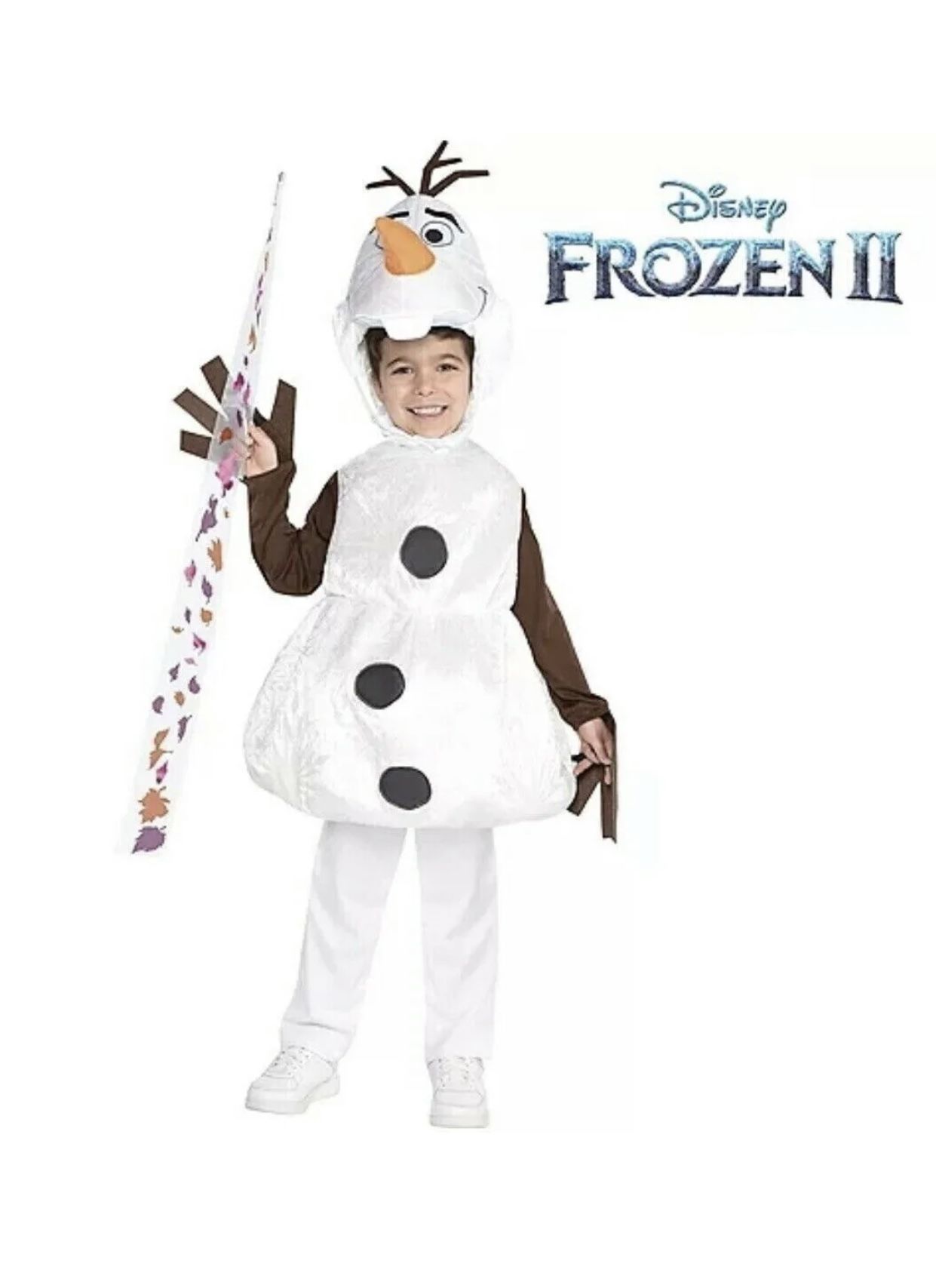 Disney FROZEN 2- 3 Pc "OLAF" Kids Costume -Size 4-6 -BRAND NEW