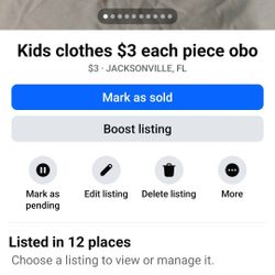 Baby Clothes  $3 Each Obo 