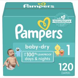 Pampers Baby Dry 198 Diapers Size 1