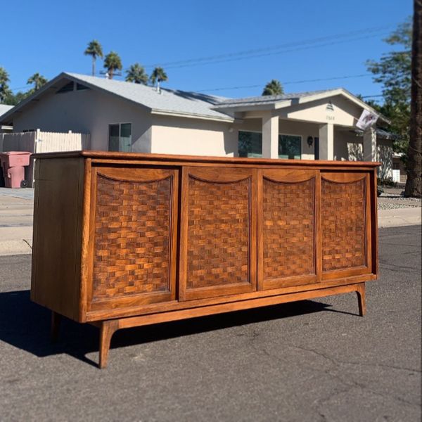 Vintage MCM Credenza Buffet Sideboard Dresser Tv Stand Entertainment