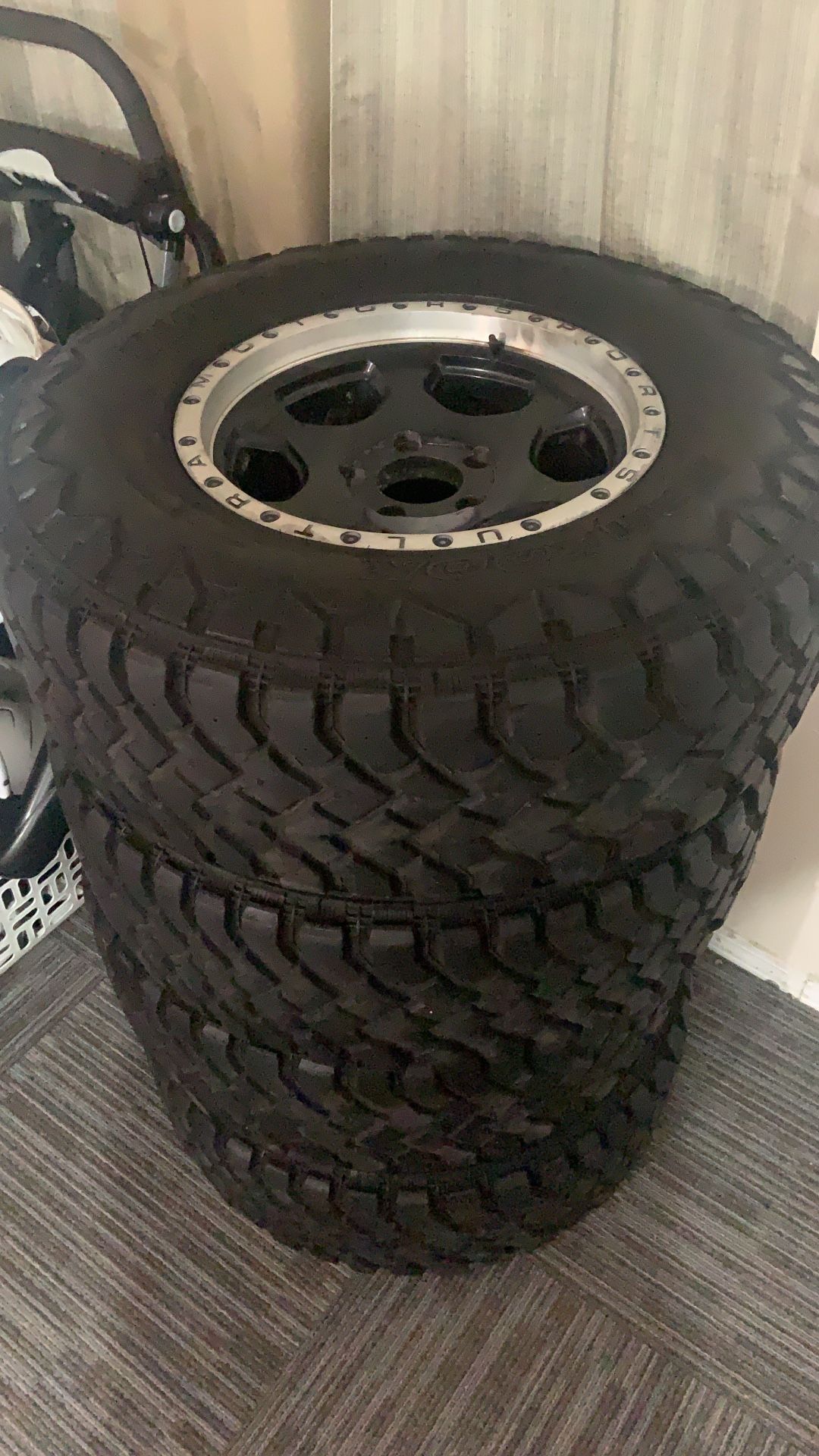 Tires 265/75/16 90% life I bought them for a ford ranger