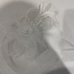 White Victoria Fascinators Headband - Derby High Tea Party Hat 