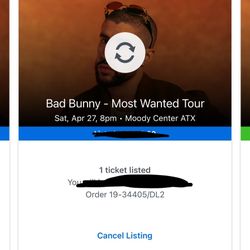 Bad Bunny 04/27 VIP Tickets