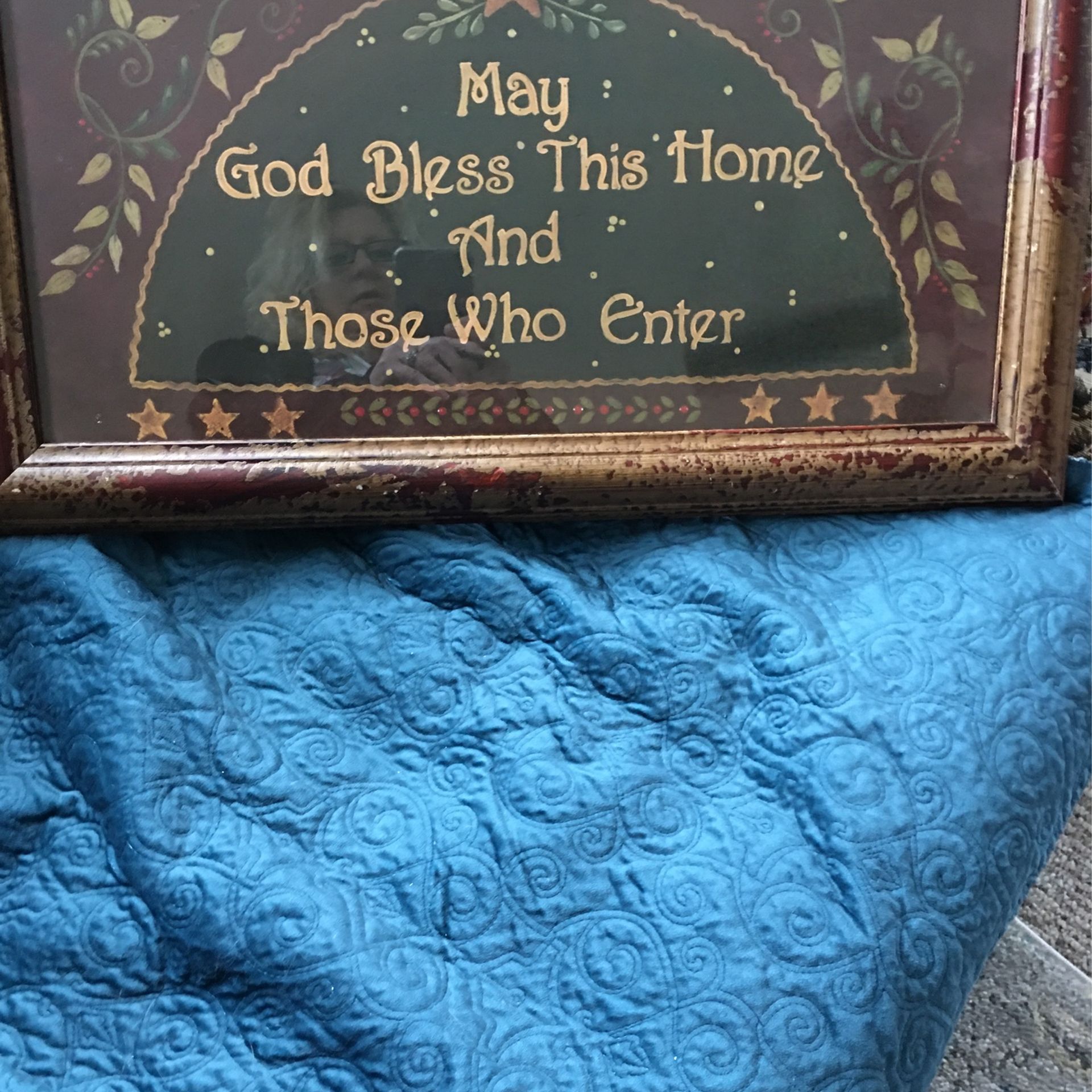 Nice Black With the saying, “ MAY GOD BLESS ALL WHO ENTER”