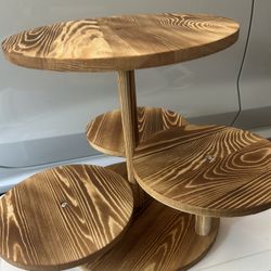 Oak Wood Dessert Stand