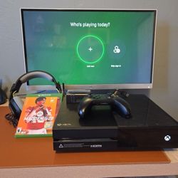 Xbox One 500GB Bundle ,  +26" HP Monitor + Astro G Headphones + Madden