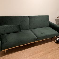 Velvet Green Sleeper Sofa