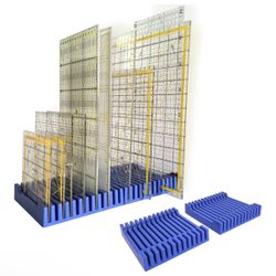 ARTKINGTO Storage Rack for Quilting Rulers, 12 Slot Ruler Holder Organizer and Storage (4-Pack)