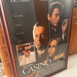 De Niro SIGNED!!!poster From Casino Movie 