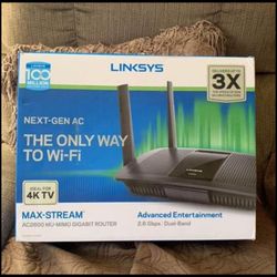 Linksys AC2600 MU-MIMO Router (Never Used)