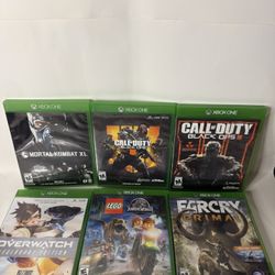Lot of 6 Xbox One Games Call of Duty Black Ops III MK XL Overwatch LEGO Jurassic World