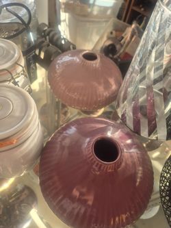 Round Ceramic Vases Set of Two