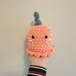 Crochet Pumpkin Ghost Plush