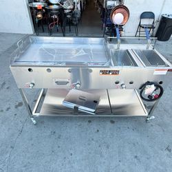 New Big Taco Cart/ New Griddles With Deep Fryer With Hose.
