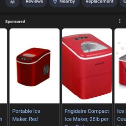 Countertop Red Ice Machine 