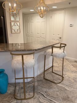 Gold bar stool