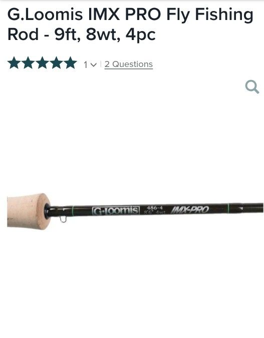 G Loomis 890-4 9' 8wt IMX-PRO Fly Rod