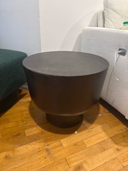 Vintage Brown Metal/Stone Coffee Table