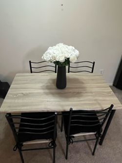 Black 5 Piece Dining Table