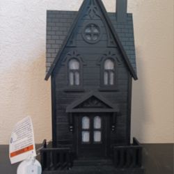 Wood Haunted House Halloween Decor