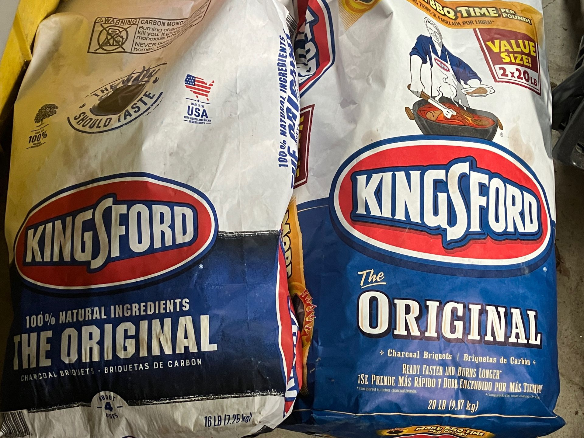 Two Bags of Kingsford Charcoal