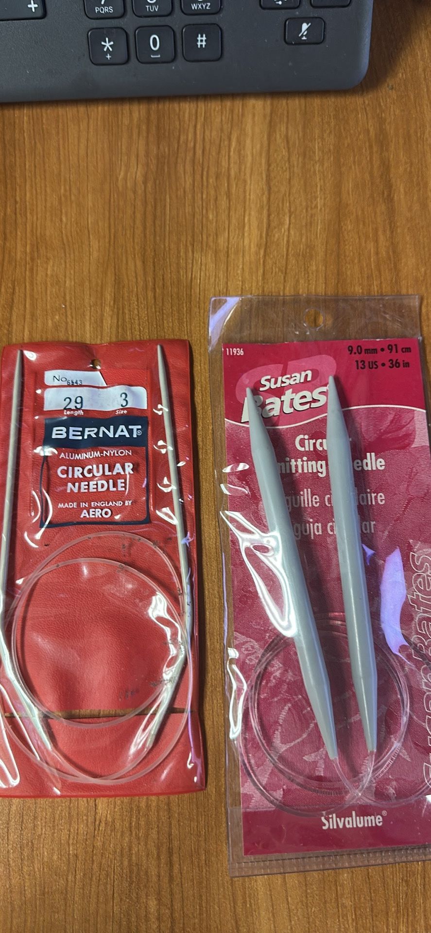 Susan Bates and Bernard Circular Knitting Needles