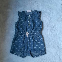 Crazy 8 Butterfly Romper Size 12-18 Months New
