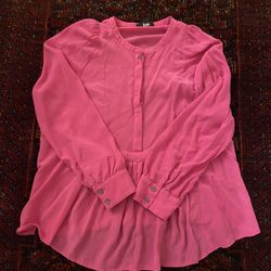 JCrew Pink Peplum Top