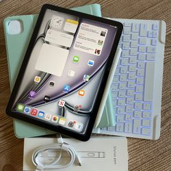 Apple iPad Air 11” M2 chip 128GB (2024 model / Gray) with keyboard and Pencil (100% battery) 
