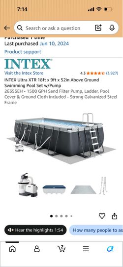 Intex Above Ground Swimming Pool/Outdoor Refrigerator/Storage Bin