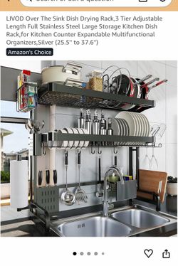 Over the sink dish rack